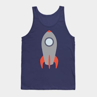 Retro Rocket Ship Tank Top